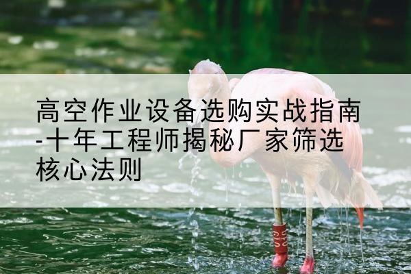 大武口剪叉式升降机厂家-高空作业设备选购实战指南-十年工程师揭秘厂家筛选核心法则