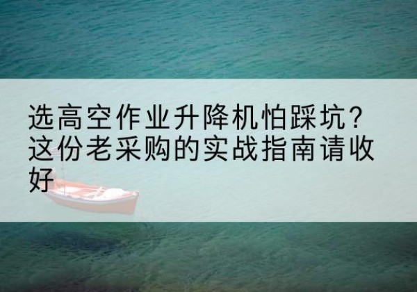 大武口高空作业升降机厂家推荐-选高空作业升降机怕踩坑？这份老采购的实战指南请收好